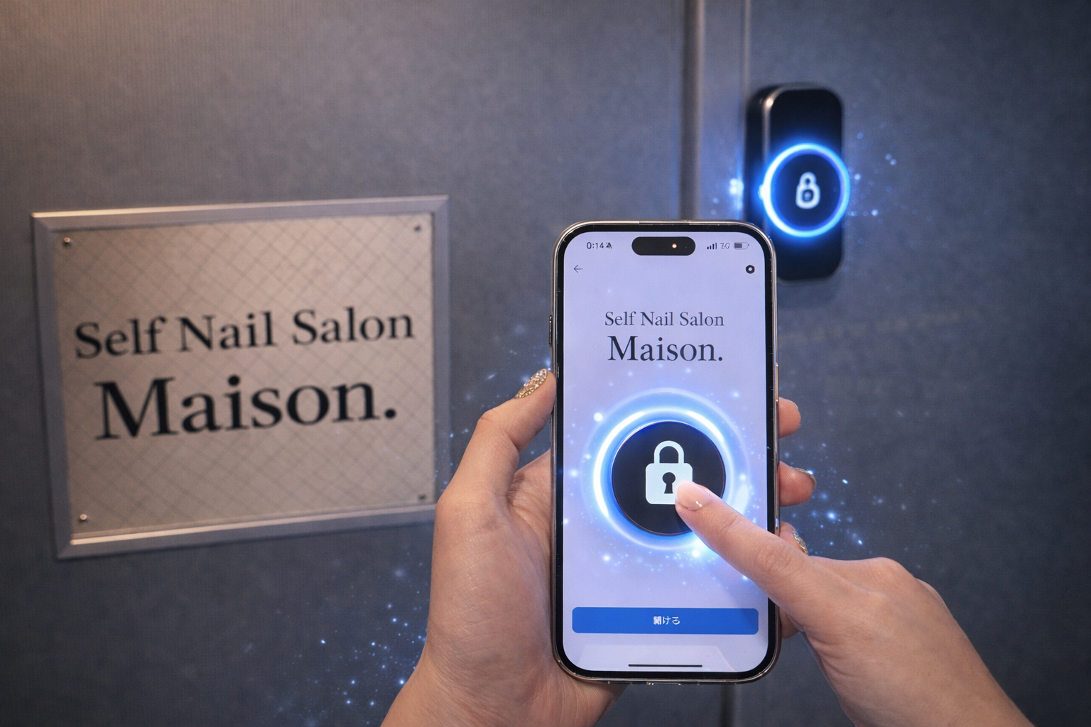 メゾンでは、セルフでプロ仕様のネイルマシン・ジェル・パーツ・道具をすべて使い放題