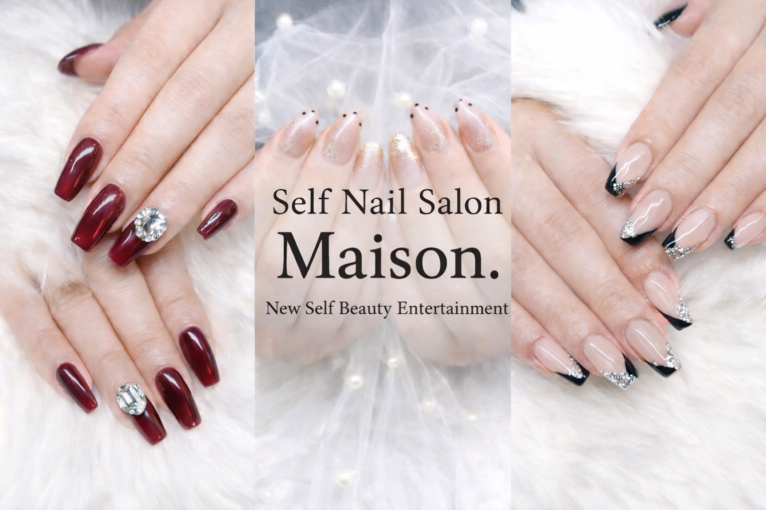 メゾンで、セルフ実現したネイル参考画像です。