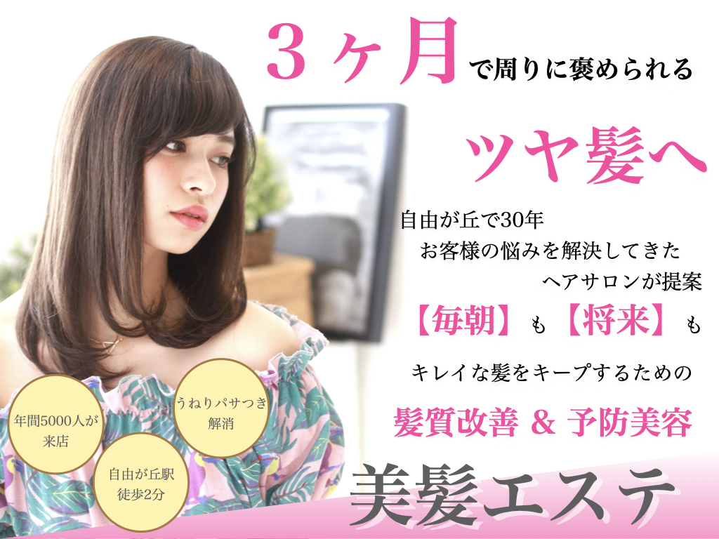 ３ヶ月でツヤ髪実感！MerryLandの美髪エステ