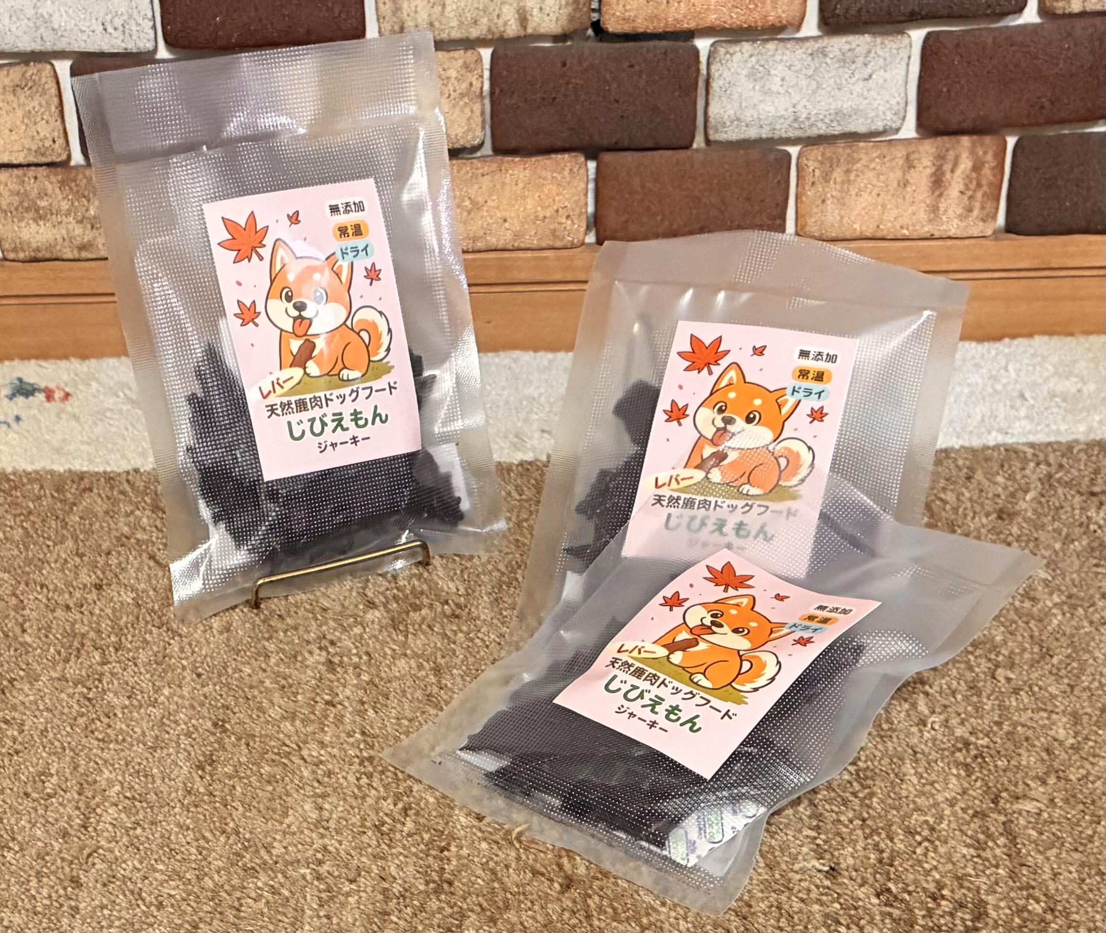 鹿肉ドッグフード　じびえもん鹿レバージャーキーの商品画像