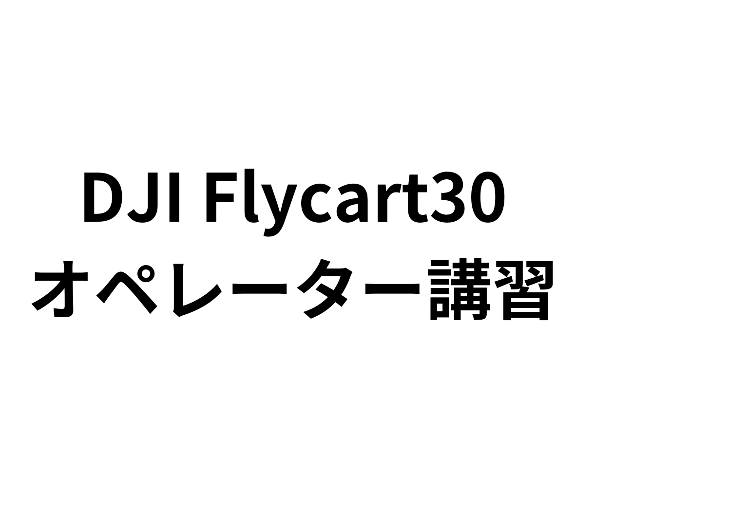DJI Flycart30オペレーター講習