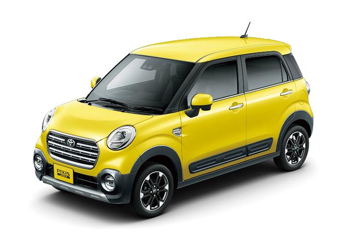松本市でタイヤ交換（軽自動車　3,300円（税込）～）。黄色い軽自動車の写真