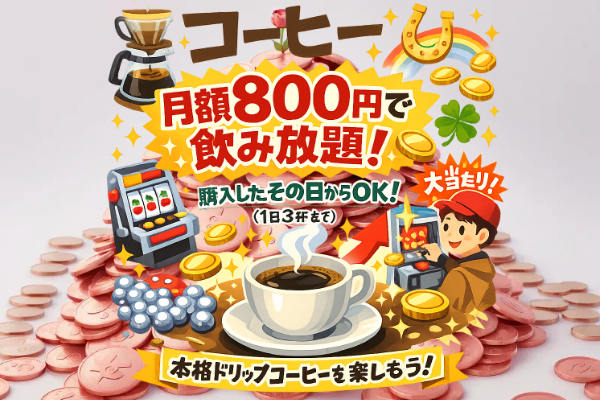 温かみあるカフェスタイルLP - 月額800円コーヒー飲み放題プランの一期一会の一杯を象徴する明るいデザイン