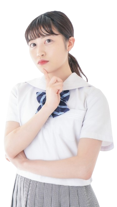 考える女子中学生