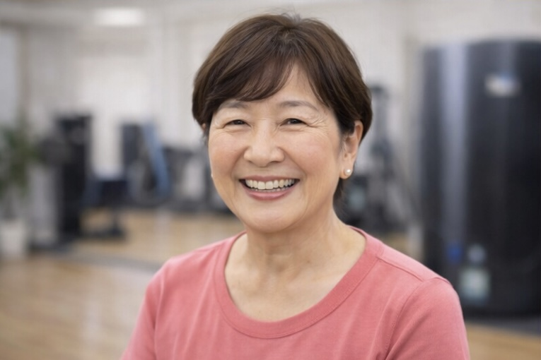 60代女性利用者の笑顔 - 八王子南大沢で開催しているシニア向け体操教室OSA FIT 体験談
