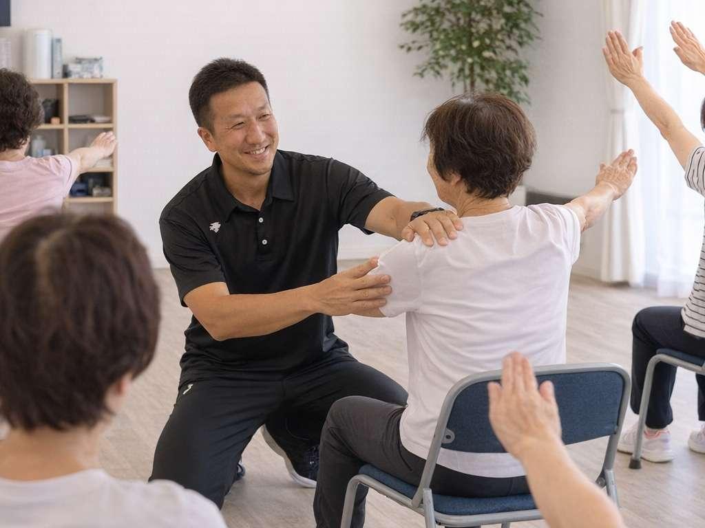 八王子南大沢で開催しているシニア向け体操教室OSA FITの様子