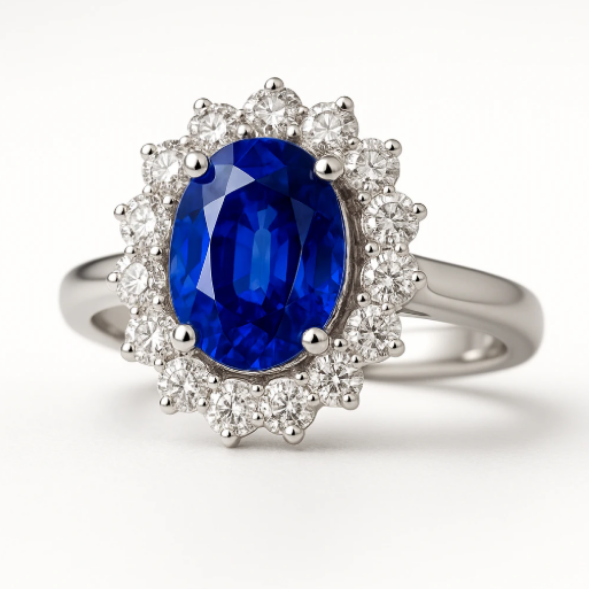 PT950サファイアヘイローリング 1.0ctの商品画像