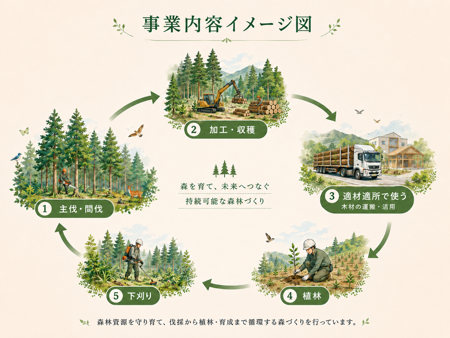 福島県いわき市の常磐林業の事業概要