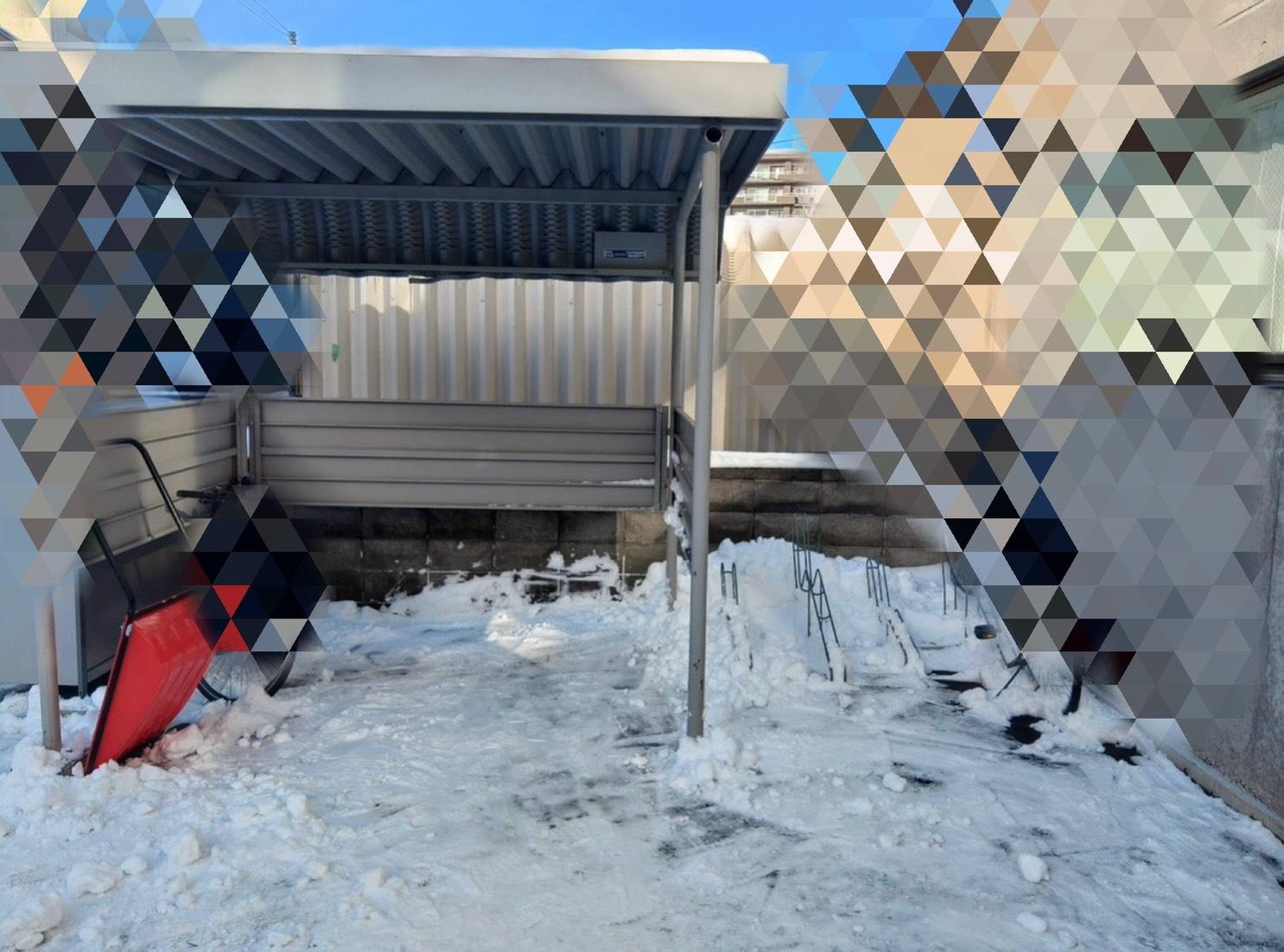 札幌の雪かき作業後