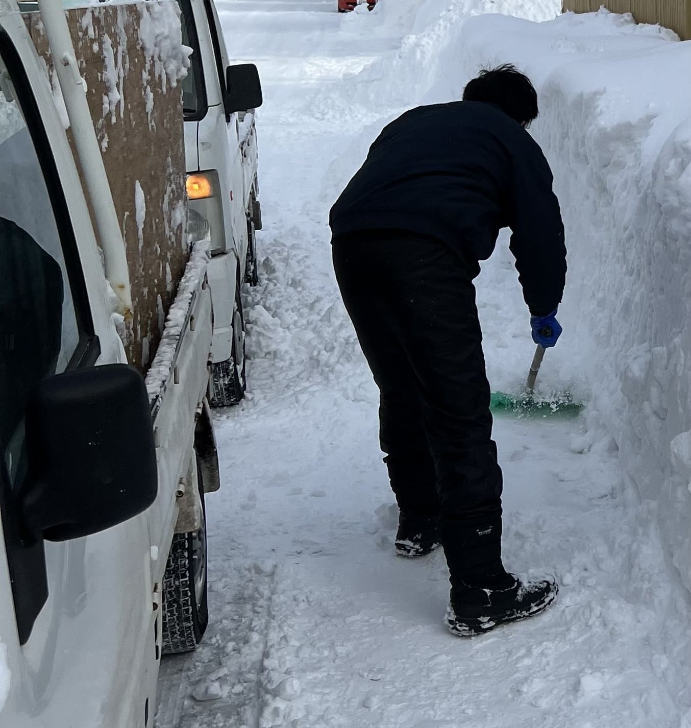 屋根の雪下ろし