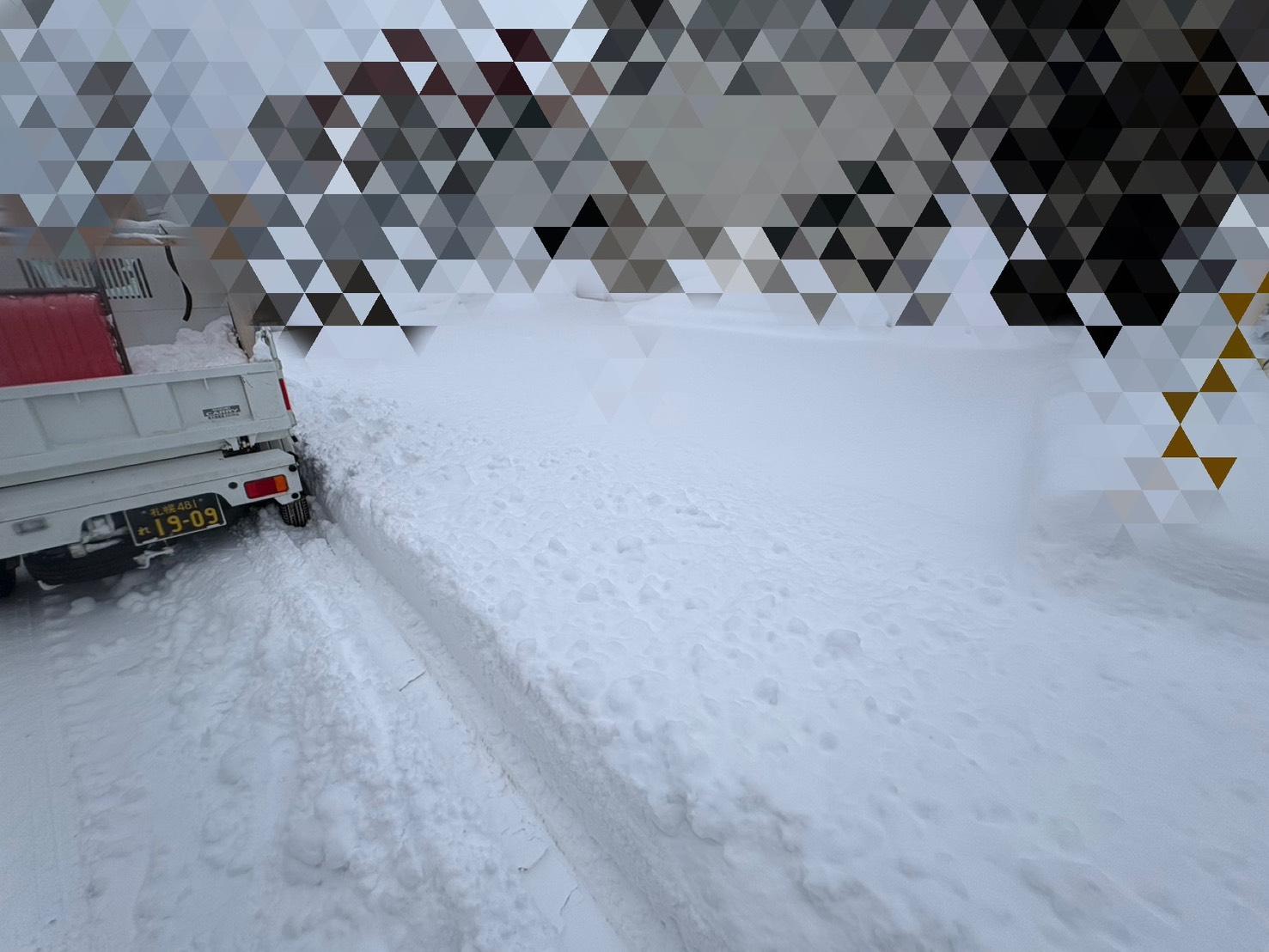 札幌の雪かき作業前