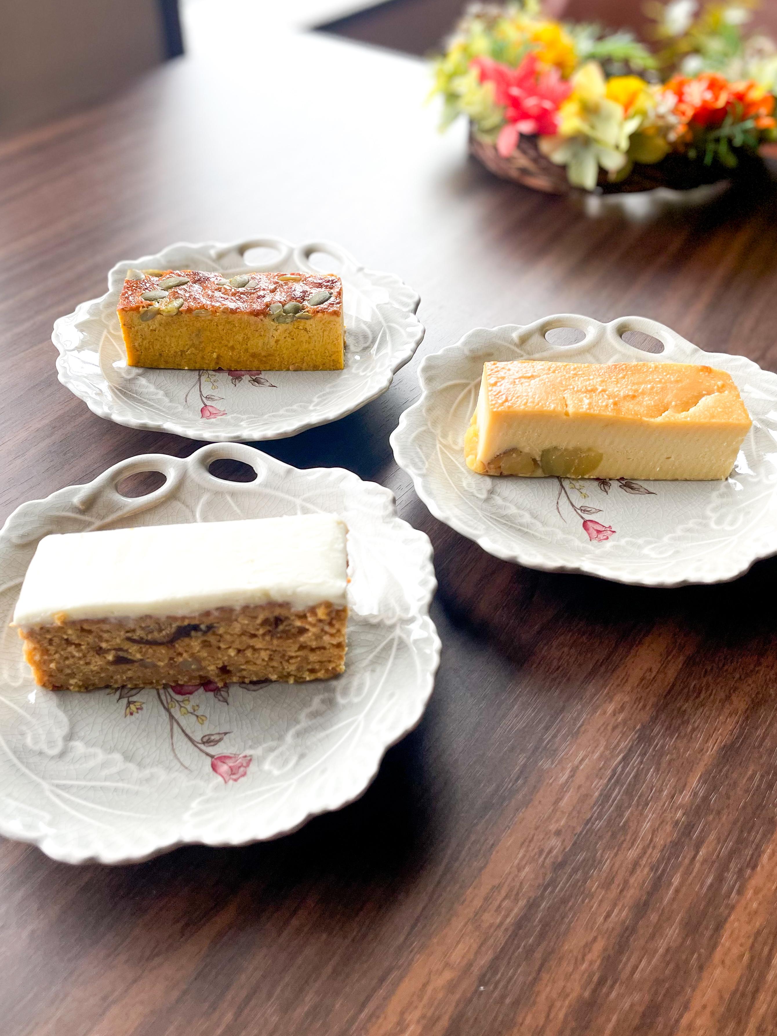 キャロットケーキ　さつまいものクリームケーキ　かぼちゃのクリームケーキ　3種2個ずつの商品画像