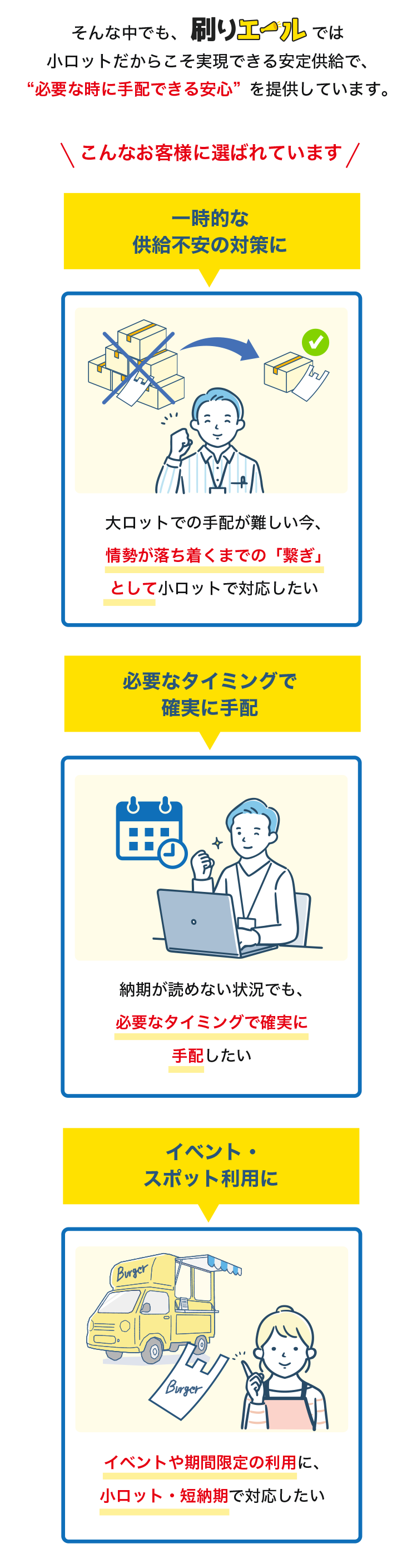 こんなお客様に選ばれています。