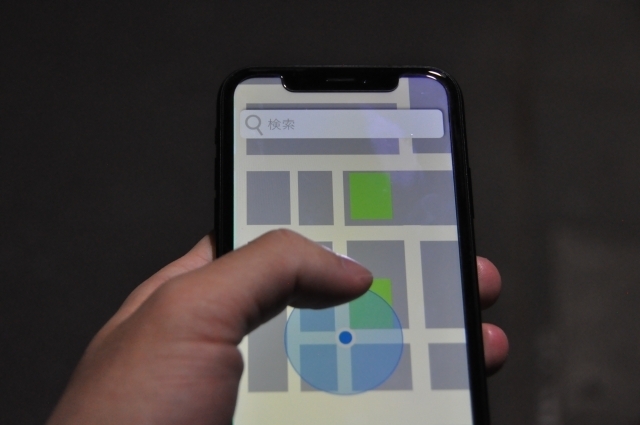 スマートフォンでマップ確認
