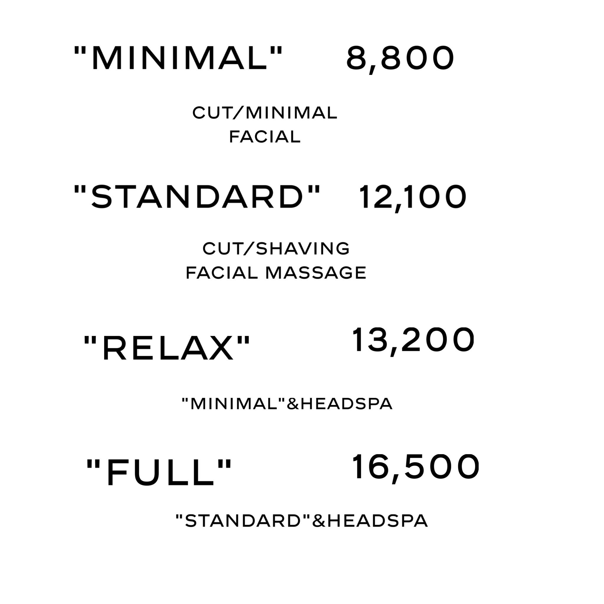 English barber menu at Barber YAGI – Quiet Tokyo barber experience in gakugeidaigaku meguro