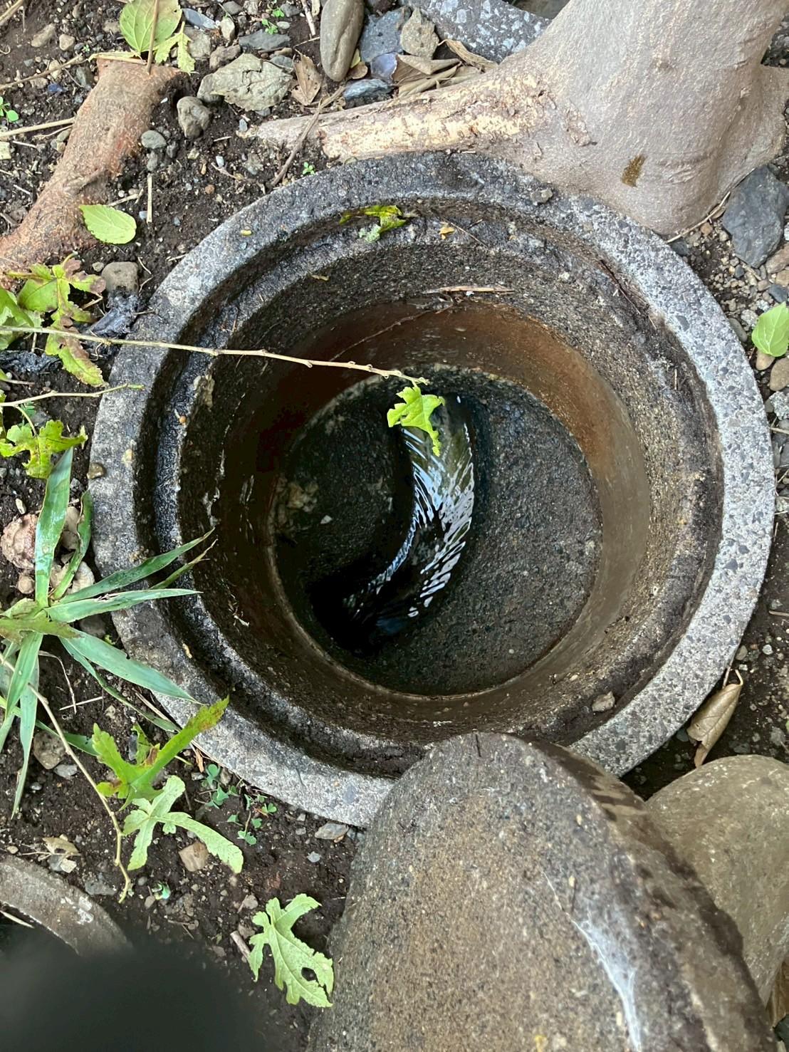 高圧洗浄した後