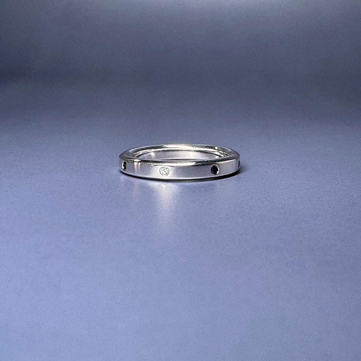 ジルコニア６個のシンプルリング（鏡面＆つや消し、カラーカスタム可能）の商品画像