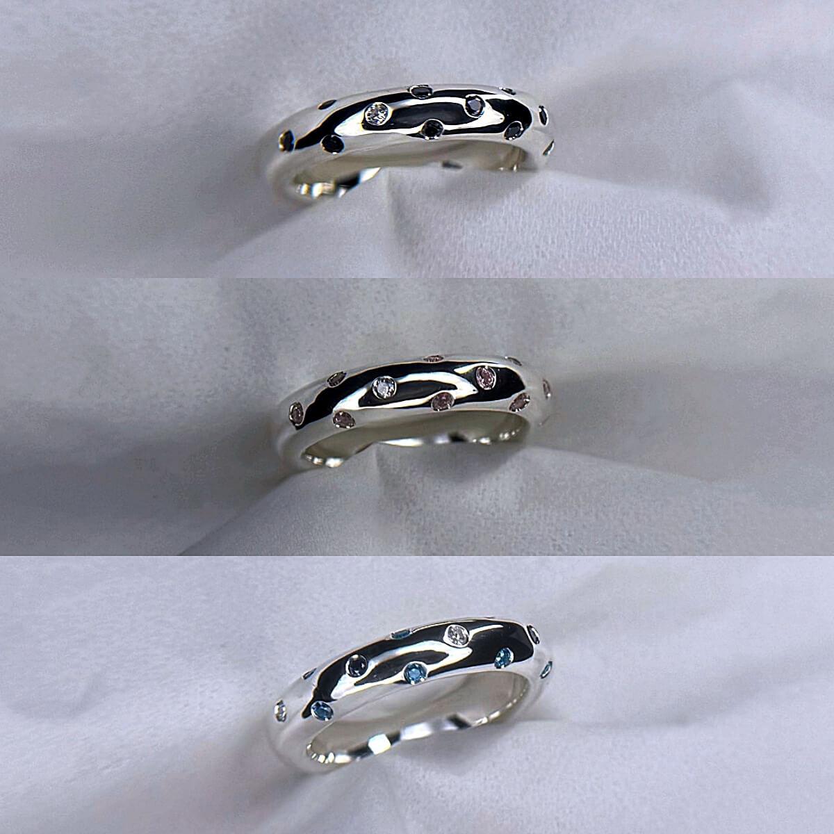 【６点限定割引】新作・４mm幅の水玉リングの商品画像