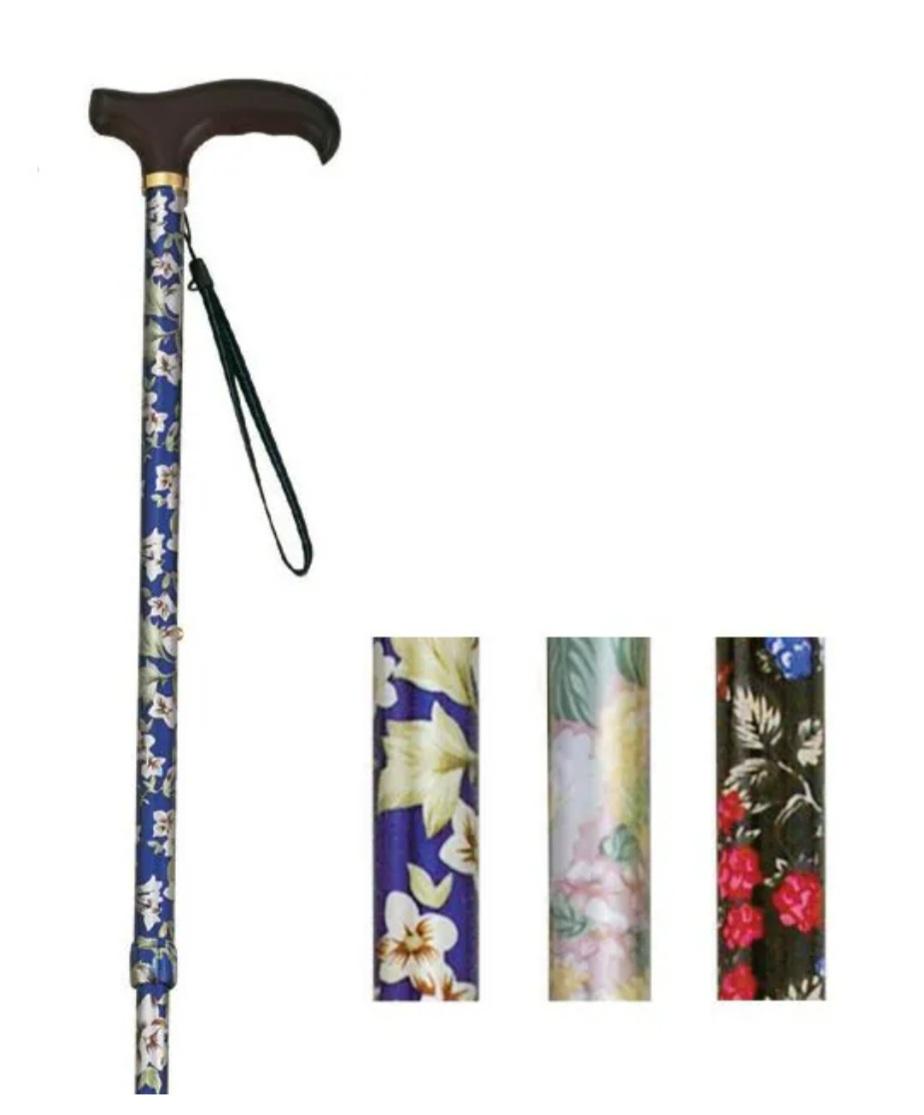 伸縮ステッキ(花柄)の商品画像