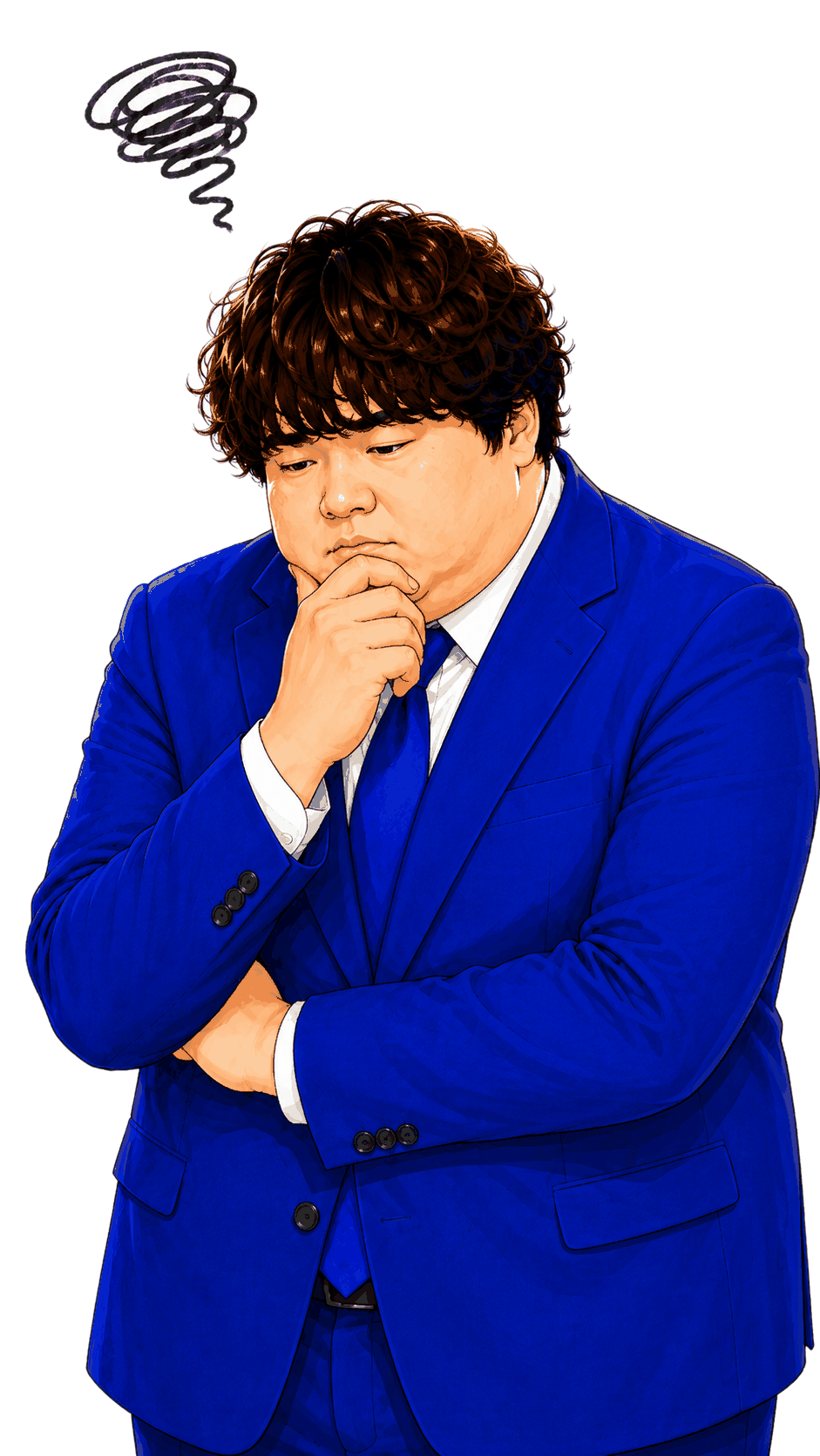 悩む男