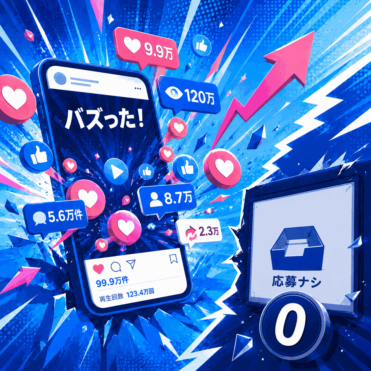 バズっても応募はなし