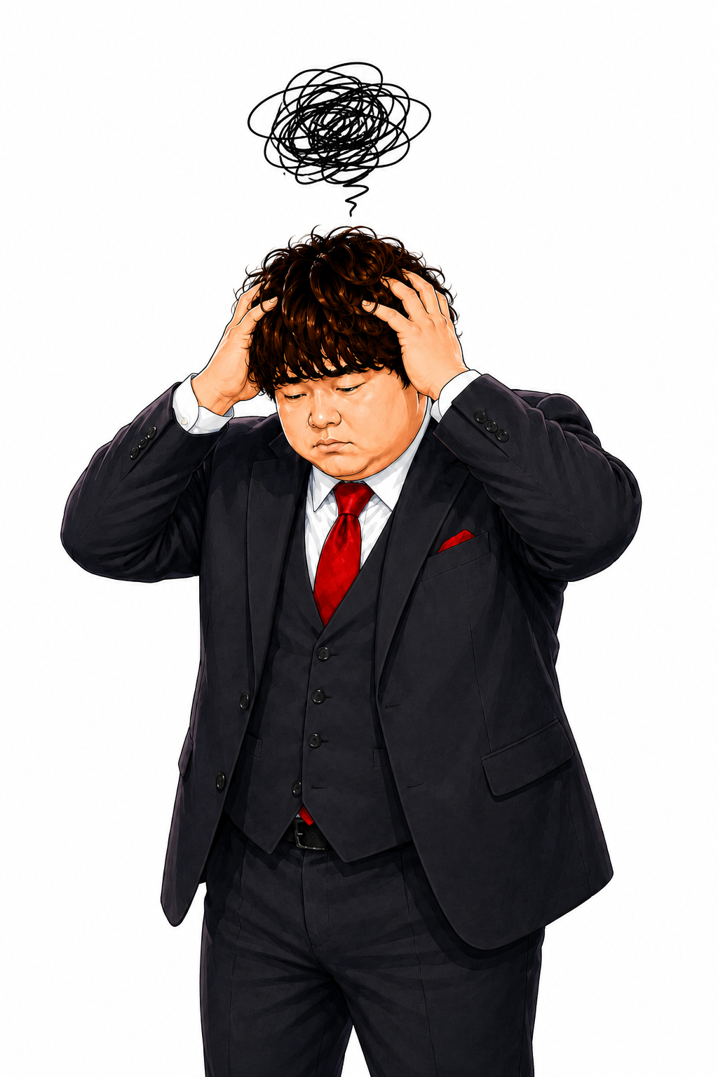 悩む男