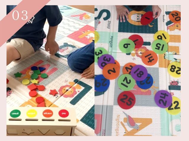 みーまと子供が英語レッスンを受けている様子