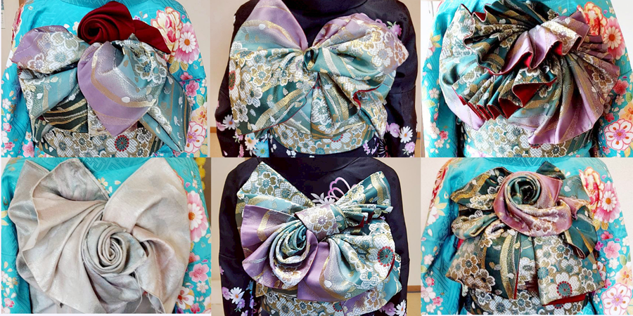 出張着付け紬スライド画像帯