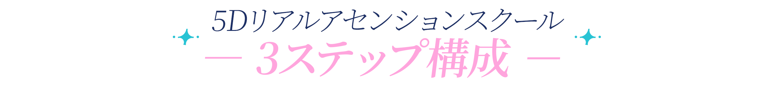 5Dリアルアセンションスクールの3ステップ構成を紹介する見出し画像