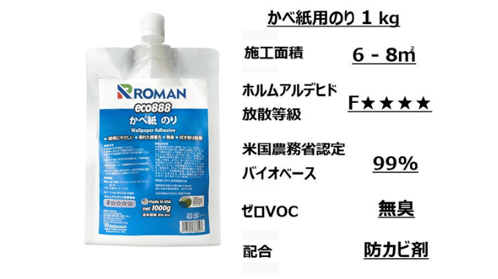 環境にやさしい 壁紙用のり ECO-888 1kgの商品画像