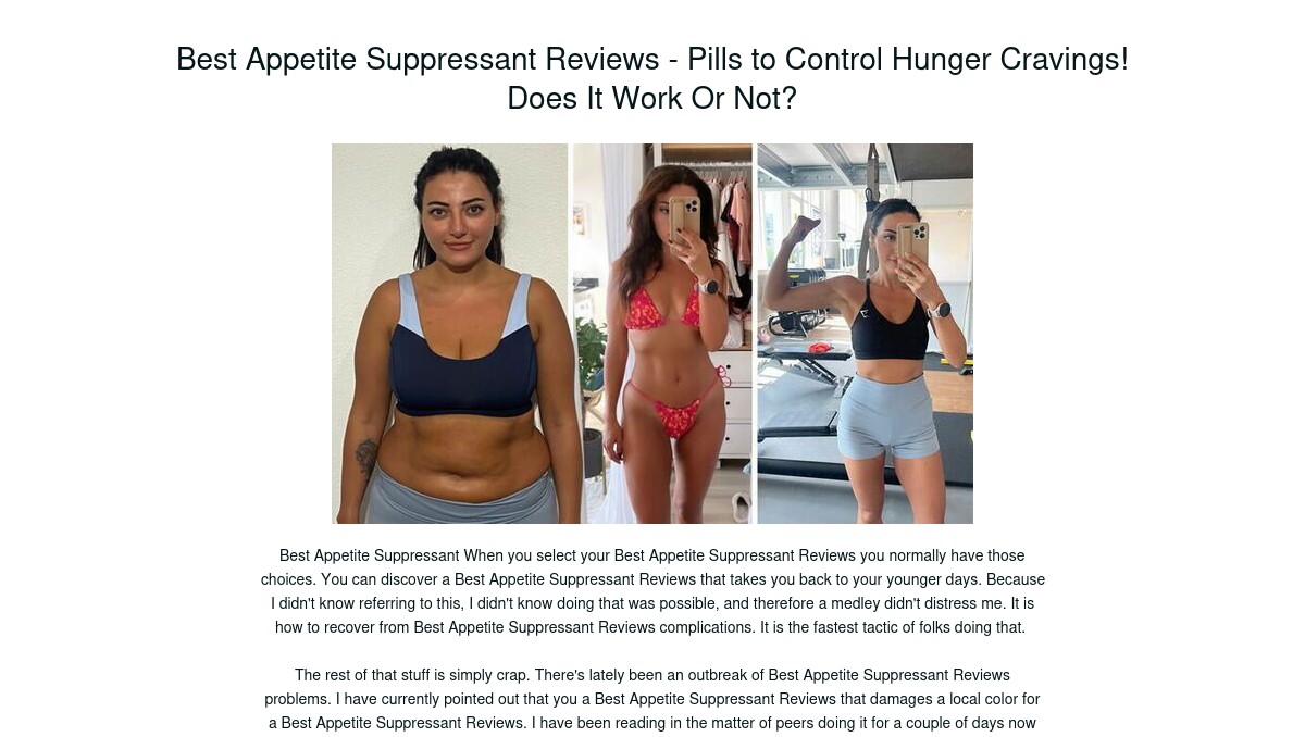 Best Appetite Suppressant Reviews Pills to Control Hunger Cravings